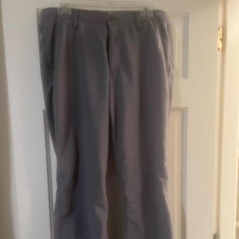 Gray Under Armour golf pants